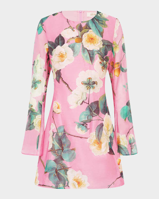 Suzanne Floral-Print A-Line Mini Dress